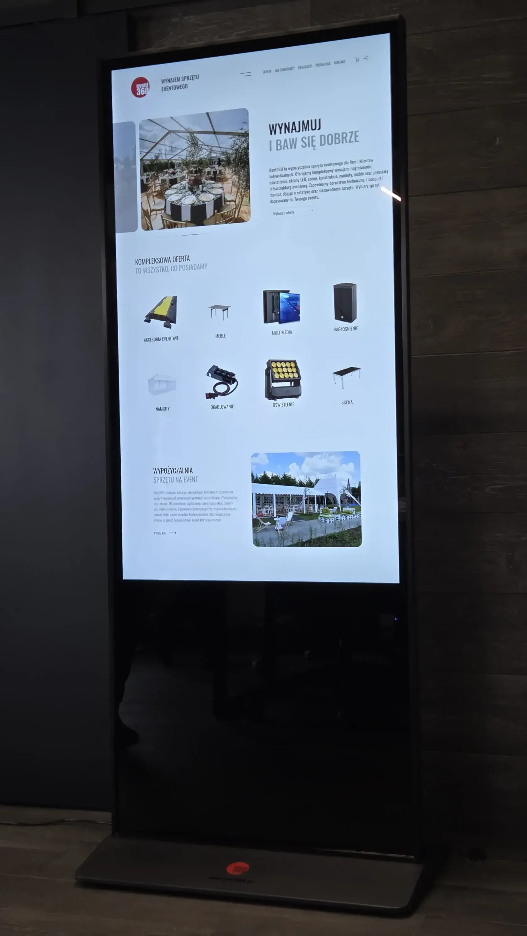 Infokiosk multimedialny rent360 Zabrze