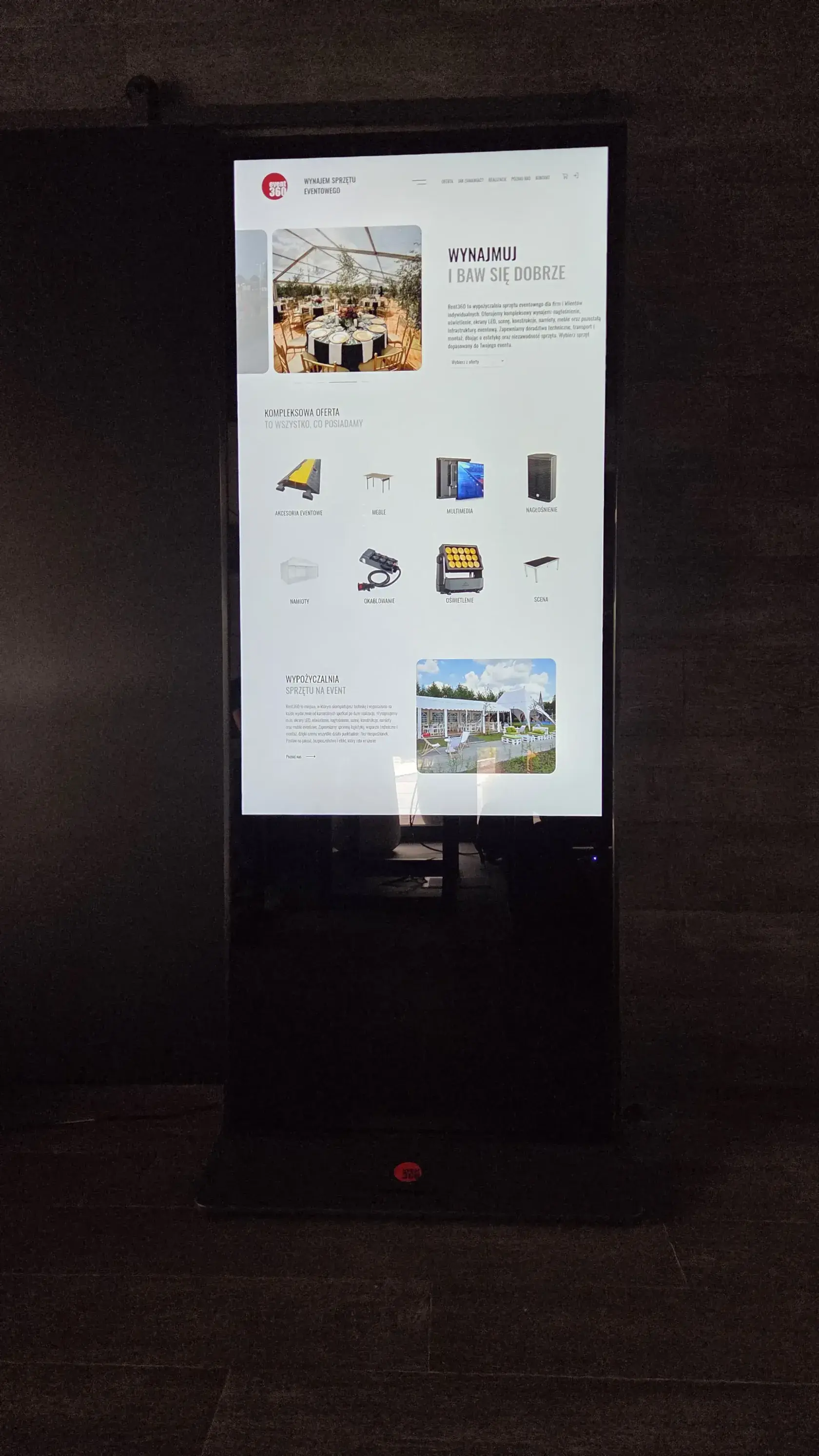 Infokiosk multimedialny rent360 gliwice