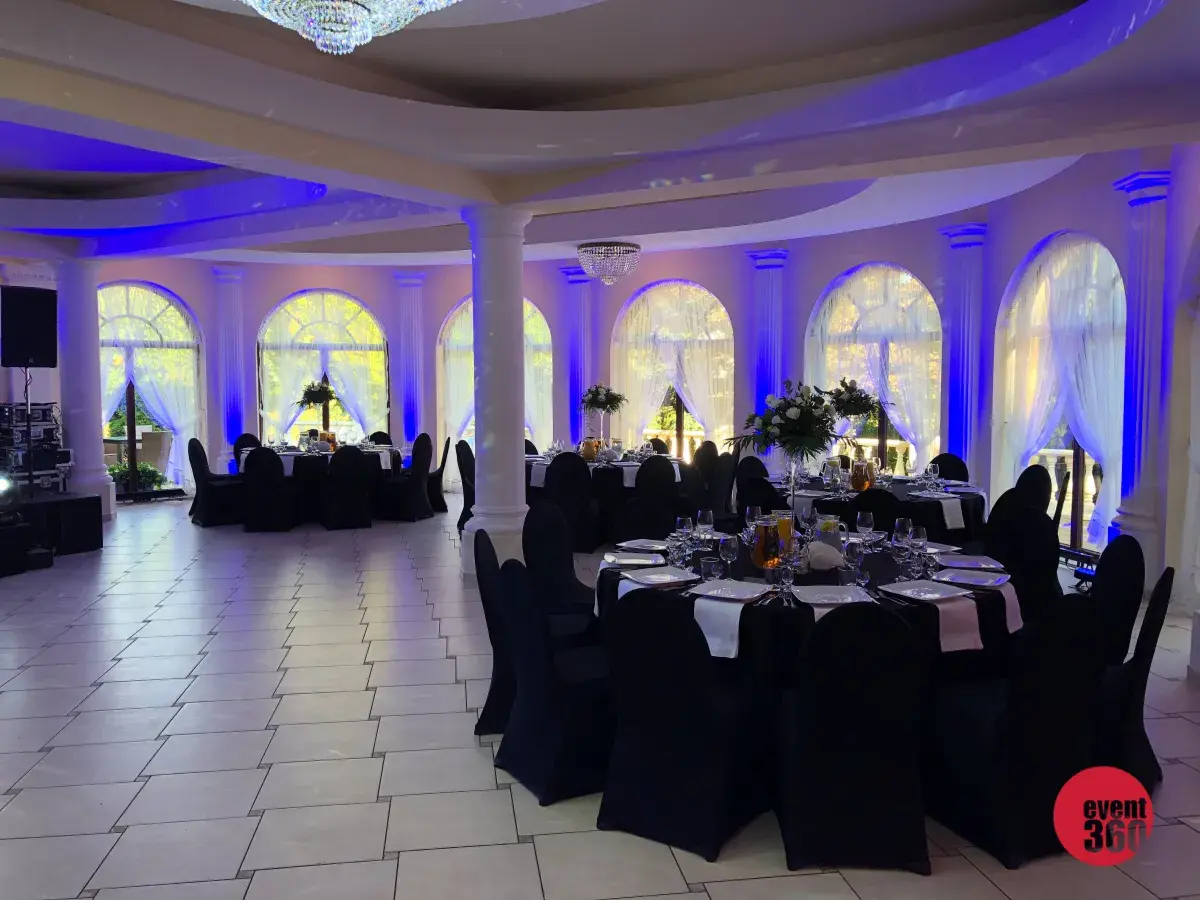 Wynajem obrusów okrągłych czarnych rent360