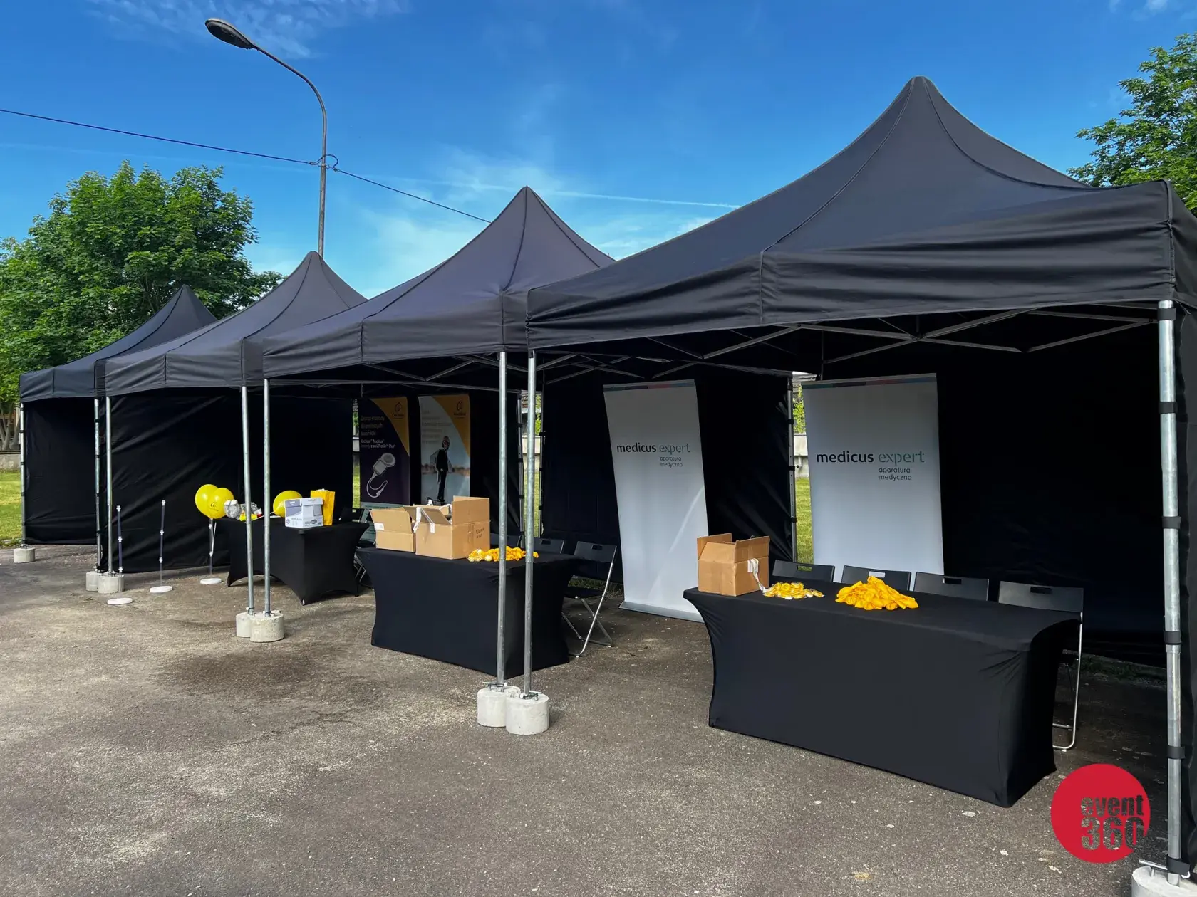 Wynajem namiotu 3x3 czarny rent360